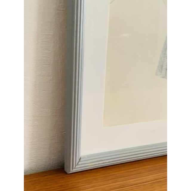 Berthe Duquaine, Robe Ecossaise, 1950s, Pencil Sketch on Paper, Framed For Sale - Image 12 of 18