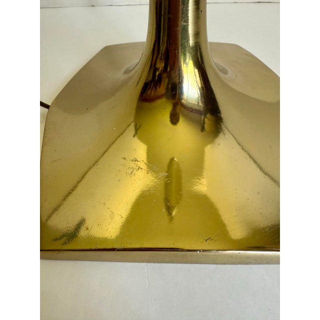 Wood 1960s Brass & Walnut Veneer Sculptural Table Lamp Attributed to Laurel Lamp Company For Sale - Image 7 of 12