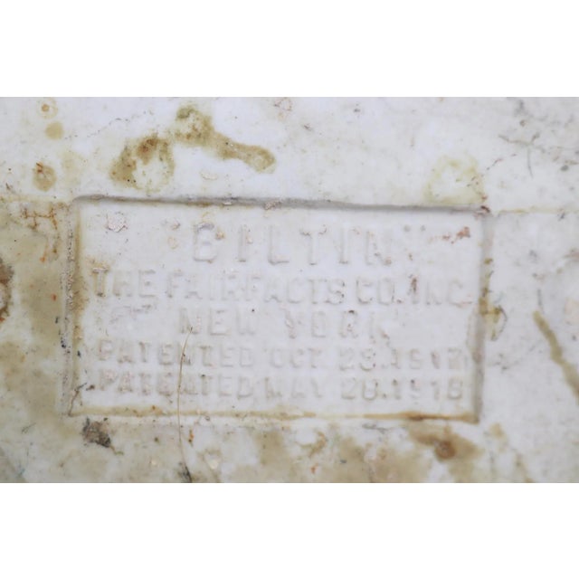White Vintage Square White Ceramic Fairfacts Co. Bathroom Soap Dish For Sale - Image 8 of 8
