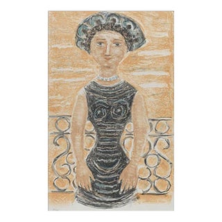 Massimo Campigli "Donna Al Balcone" Framed Print Signed, Numbered For Sale