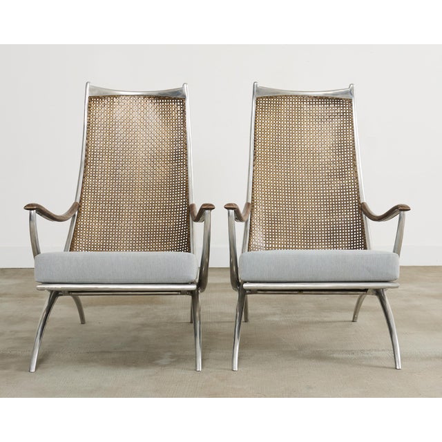 Modern Set of Four Steel Bronze Turku Lounge Chairs by Ironies For Sale - Image 3 of 12