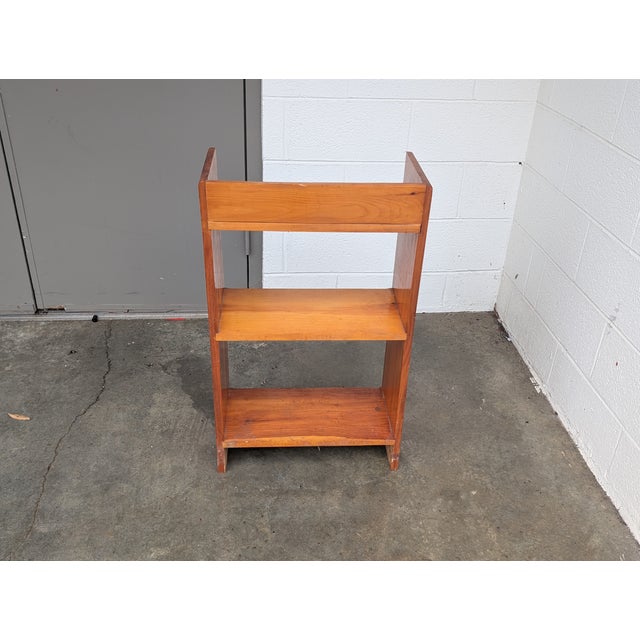 Small Vintage Handmade Solid Oak Bookshelf For Sale - Image 11 of 12