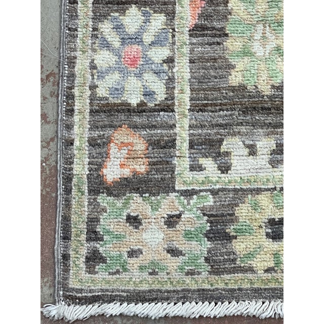 Turkish Oushak Wool Runner 2’7” X 11’8” For Sale In Washington DC - Image 6 of 6