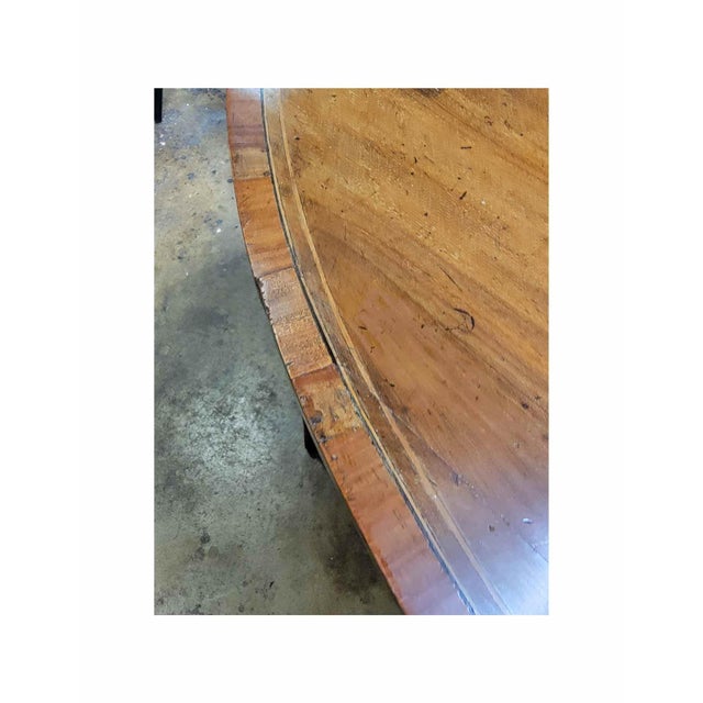 A Late 19th Century English Demi Lune Console Table For Sale In Dallas - Image 6 of 8