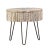 Salvaged Rustic White Wash Pinwheel Side Table For Sale - Image 4 of 10