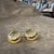 1970s High Quality Costume Jewelry Gilt Metal Stud Italian Clip on Earrings For Sale - Image 4 of 7