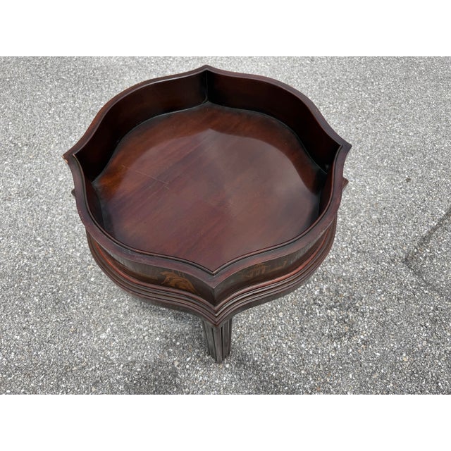 Paint Theodore Alexander Indochine the Floral Painted Box Accent Table For Sale - Image 7 of 13