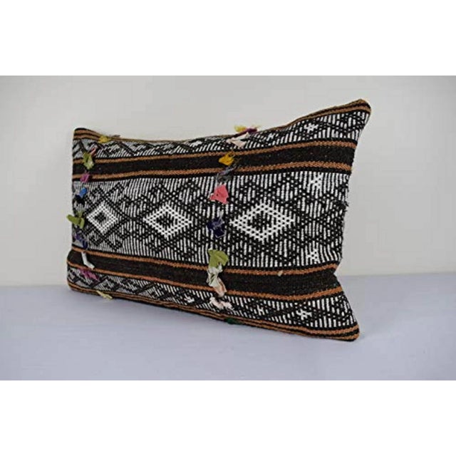 Turkish Handmade Turkish Ethic Oblong Pillow Cover, Lumbar Pillow Cover 16'' X 24'' (40 X 60 Cm) For Sale - Image 3 of 5