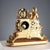 Antique Clock with Gilded Antimony Wooden Base, 1800s For Sale - Image 10 of 13