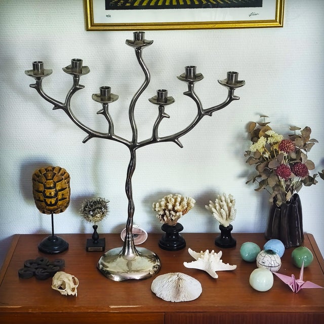 Vintage Candleholder in Aluminum, 1970s For Sale - Image 13 of 18