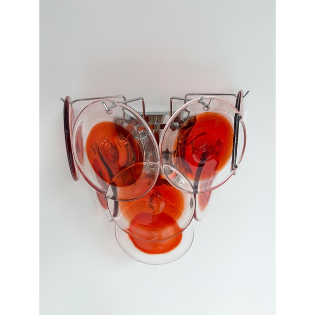 Vintage Italian Murano Glass Wall Lamps, 1970s, Set of 2 For Sale - Image 6 of 17