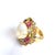Off-white Bochic “Orient” Opal & Multi Gem Cluster Ring Set In 18K Gold & Silver, Size 10 For Sale - Image 8 of 12