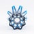Glass St. Louis Blue Cut Crystal Vase For Sale - Image 7 of 8