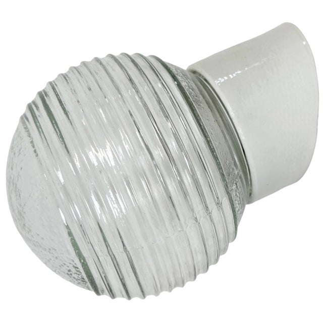 Vintage White Porcelain Wall Light, 1970s For Sale - Image 11 of 11