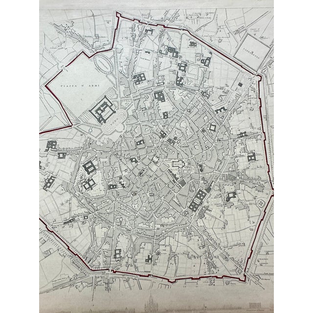 Milan Italy, Original Map, 1834 For Sale - Image 4 of 5