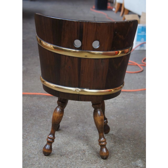 Early 20th Century Vintage Firkin Sugar Bucket Barrel Back Childs Chair For Sale - Image 4 of 13
