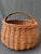 Large Antique Hand Woven Willow Gathering Basket Branch Handle For Sale - Image 16 of 17