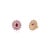 Metal 6.55ct Ruby Pink Sapphire & Diamond Cluster Victorian Stud Earrings in 14k Gold- A Pair For Sale - Image 7 of 14