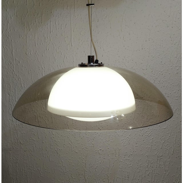 Plastic Meblo Guzzini Elvetia, Extra Large Hanging Lamp, Yugoslavia 70s For Sale - Image 7 of 10