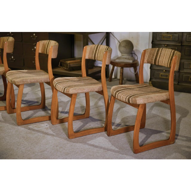 1960s Vintage Sleigh Chairs, 1960s, Set of 6 For Sale - Image 5 of 15