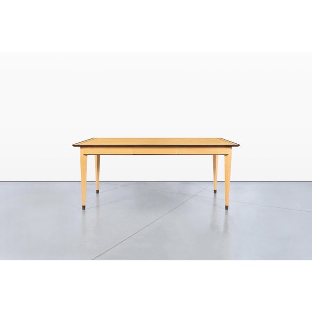 Canary Yellow Vintage Custom-Made Birch Desk For Sale - Image 8 of 13