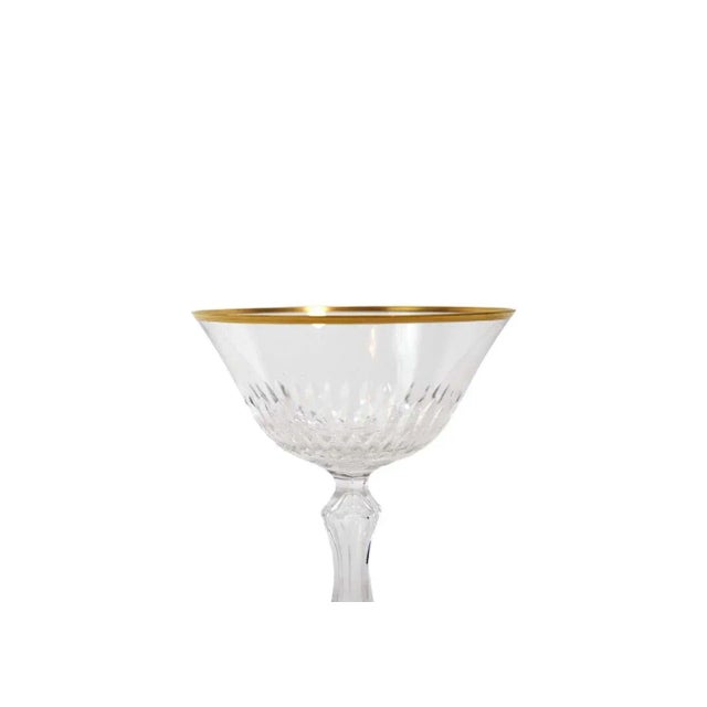 Gold Saint Louis Crystal Gilt Gold Tableware Glassware Service / 12 People For Sale - Image 8 of 13