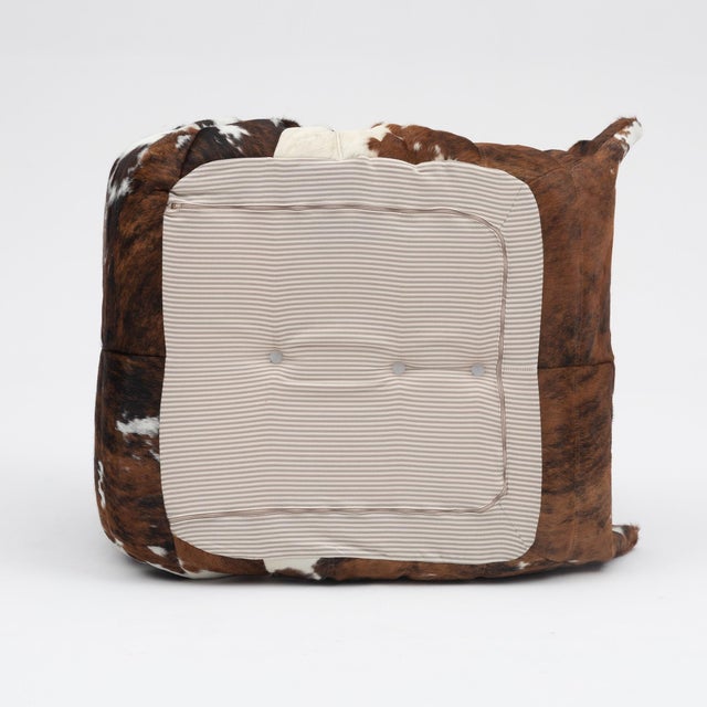 Vintage Ligne Roset Togo Fireside Chair in Natural Cowhide - Michel Ducaroy, 1970s For Sale - Image 10 of 14