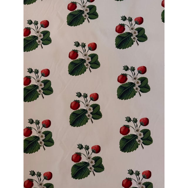 White Schumacher Strawberry Hill Collection Johnson Hartig Fabric in White 9 1/2 Yards For Sale - Image 8 of 8