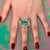 Natural Emerald Tsavorite Diamond Ring 6.75 14k White Gold 9.22 TCW Certified For Sale In New York - Image 6 of 17