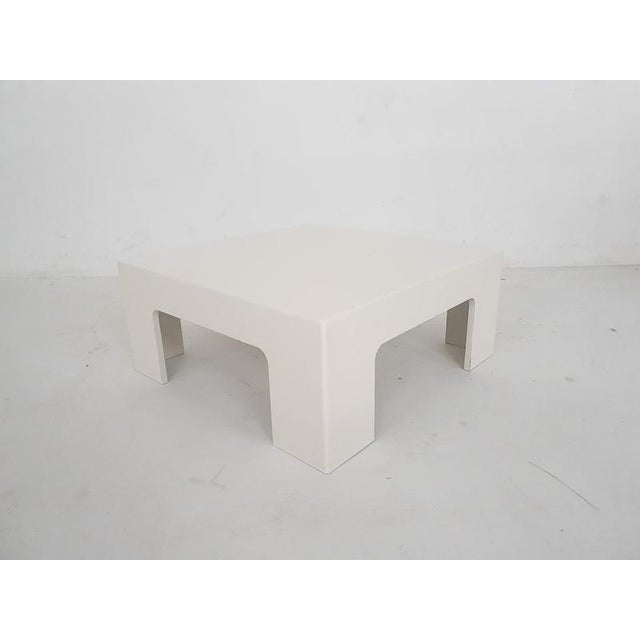 White White Square Coffee Table by Marc Berthier, France, 1970s For Sale - Image 8 of 8