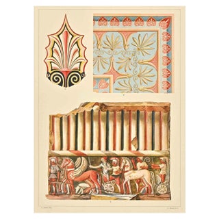 A. Alessio, Decorative Motifs: Etruscan, Chromolithograph, Early 20th Century For Sale