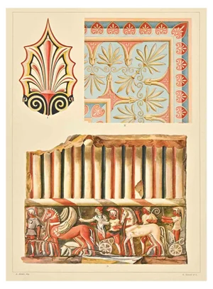 A. Alessio, Decorative Motifs: Etruscan, Chromolithograph, Early 20th Century