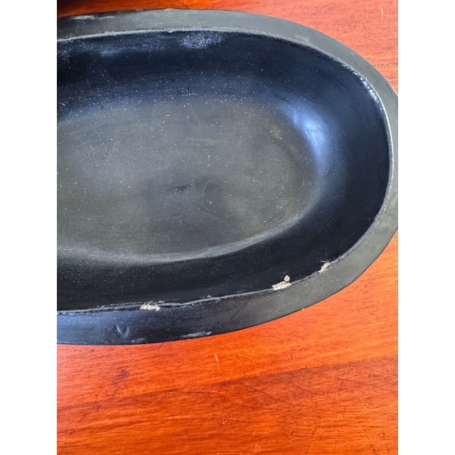 Black Japanese Hand-Carved Melon Form Black Lacquer Box With Mother of Pearl Inlay For Sale - Image 8 of 12