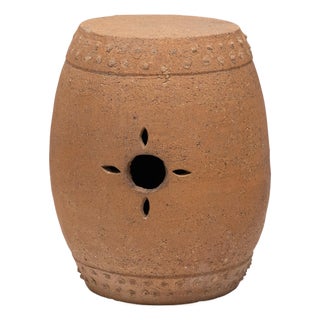 Chinese Studded Terracotta Drum, C. 1900 For Sale
