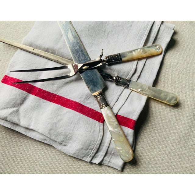 1900s Spaulding & Co. Sterling Silver & Mother-of-Pearl Carving Set | Gilded Age | Nantucket Estate For Sale - Image 14 of 18