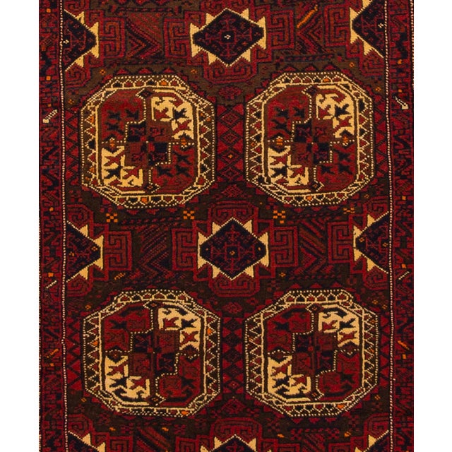 Traditional Red Vintage Shiraz Handmade Wool Rug For Sale - Image 3 of 5