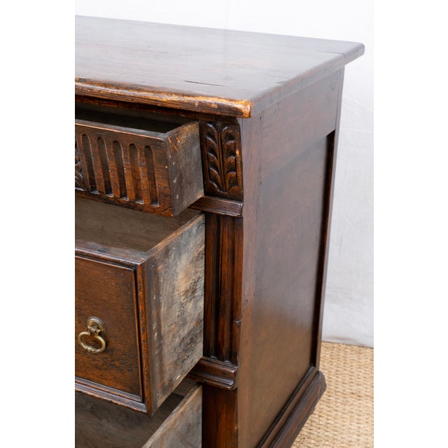 Antique Carved Oak Chest For Sale - Image 10 of 13