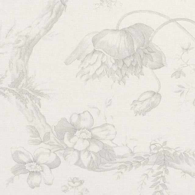 Beautifully detailed twisting branches and flowers form an all-over ogee pattern in this classic toile. Based on a copper...
