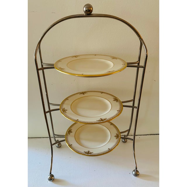 Early 20th Century Art Nouveau Three-Tier Cake Stand For Sale In Chicago - Image 6 of 6