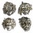 The Four Seasons Wall Mask Sculptures in 925 Silver, 1970s, Set of 4 For Sale