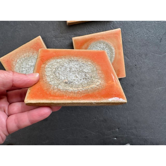 Ceramic Art Pottery Coaster Set of 4 For Sale - Image 10 of 12