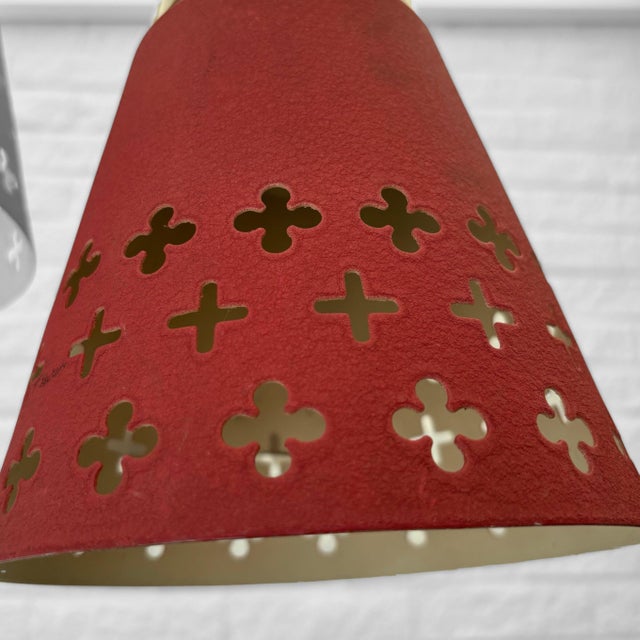 5302 Pendant Lamp in Perforated Brass & Steel from Einar Bäckström, Sweden, 1950s For Sale - Image 6 of 13