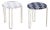 Italian Mid 20th Century Chrome Hairpin Stools in Milton Textiles - A Pair For Sale