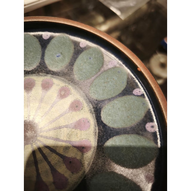 Mid-Century Modern Ceramic Bowl with Matching Plate, 1960s For Sale - Image 4 of 5