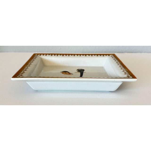Jaipur Style French Porcelain Vide-Poche or Ashtray With Indian Miniature Portrait For Sale - Image 15 of 17