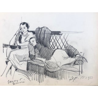 1933 Norman Kent Drawing of Fannie and Winnie For Sale