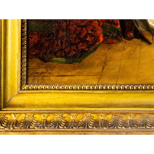 Jean-Augustin Franquelin, Mother and Daughter on Canvas, 1800s, Oil on Canvas, Framed For Sale - Image 4 of 8