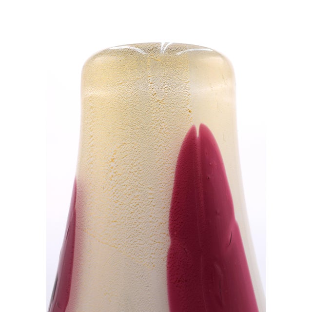 Glass Muranese Glass Vase with Leaves, 1960s For Sale - Image 7 of 13