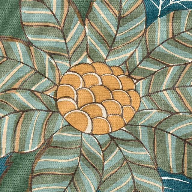 Schumacher Darsy Tree Of Life Sisal Panel Set In Juniper For Sale In New York - Image 6 of 6