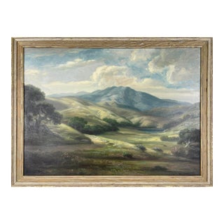 Early 20th Century Palo Alto Foothills Landscape Oil Painting by Bruce Nelson For Sale
